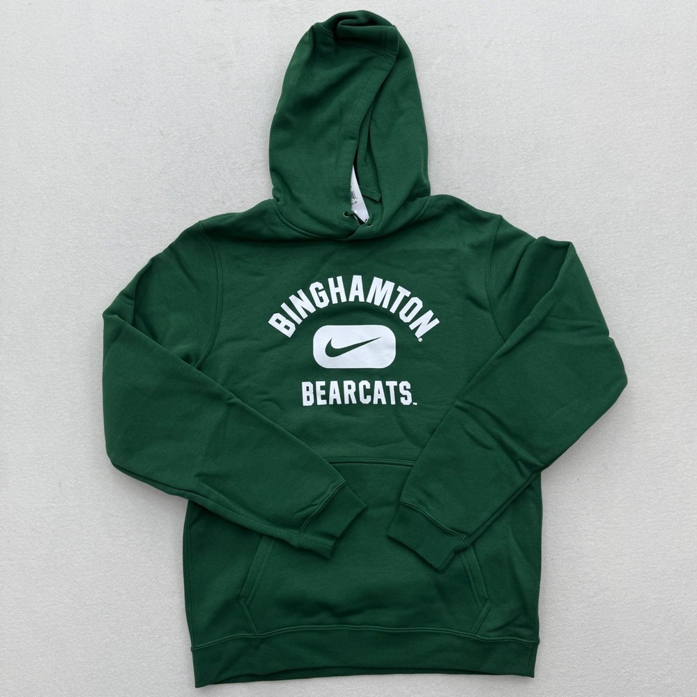 Nike Binghamton Bearcats Mens Size S Small Green Club Fleece PO Hoody Hoodie‎